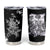 Rose Skull Tumbler Cup White Rose Skull Day Of The Dead - Wonder Print Shop