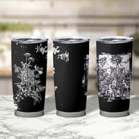 Rose Skull Tumbler Cup White Rose Skull Day Of The Dead - Wonder Print Shop