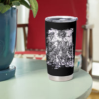Rose Skull Tumbler Cup White Rose Skull Day Of The Dead - Wonder Print Shop