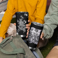 Rose Skull Tumbler Cup White Rose Skull Day Of The Dead - Wonder Print Shop