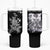 Rose Skull Tumbler With Handle White Rose Skull Day Of The Dead - Wonder Print Shop