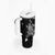 Rose Skull Tumbler With Handle White Rose Skull Day Of The Dead - Wonder Print Shop