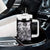 Rose Skull Tumbler With Handle White Rose Skull Day Of The Dead - Wonder Print Shop
