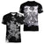 Rose Skull Women V Neck T Shirt White Rose Skull Day Of The Dead - Wonder Print Shop