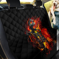 Fire Skull Back Car Seat Cover Dead Fire Skeleton Scream - Wonder Print Shop