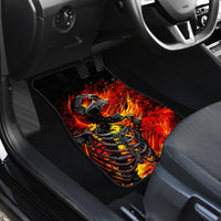 Fire Skull Car Mats Dead Fire Skeleton Scream - Wonder Print Shop