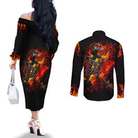 fire-skull-couples-matching-off-the-shoulder-long-sleeve-dress-and-long-sleeve-button-shirts-dead-fire-skeleton-scream
