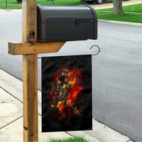 Fire Skull Garden Flag Dead Fire Skeleton Scream - Wonder Print Shop