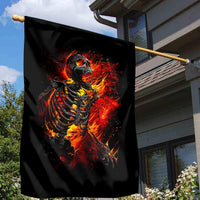 Fire Skull Garden Flag Dead Fire Skeleton Scream - Wonder Print Shop