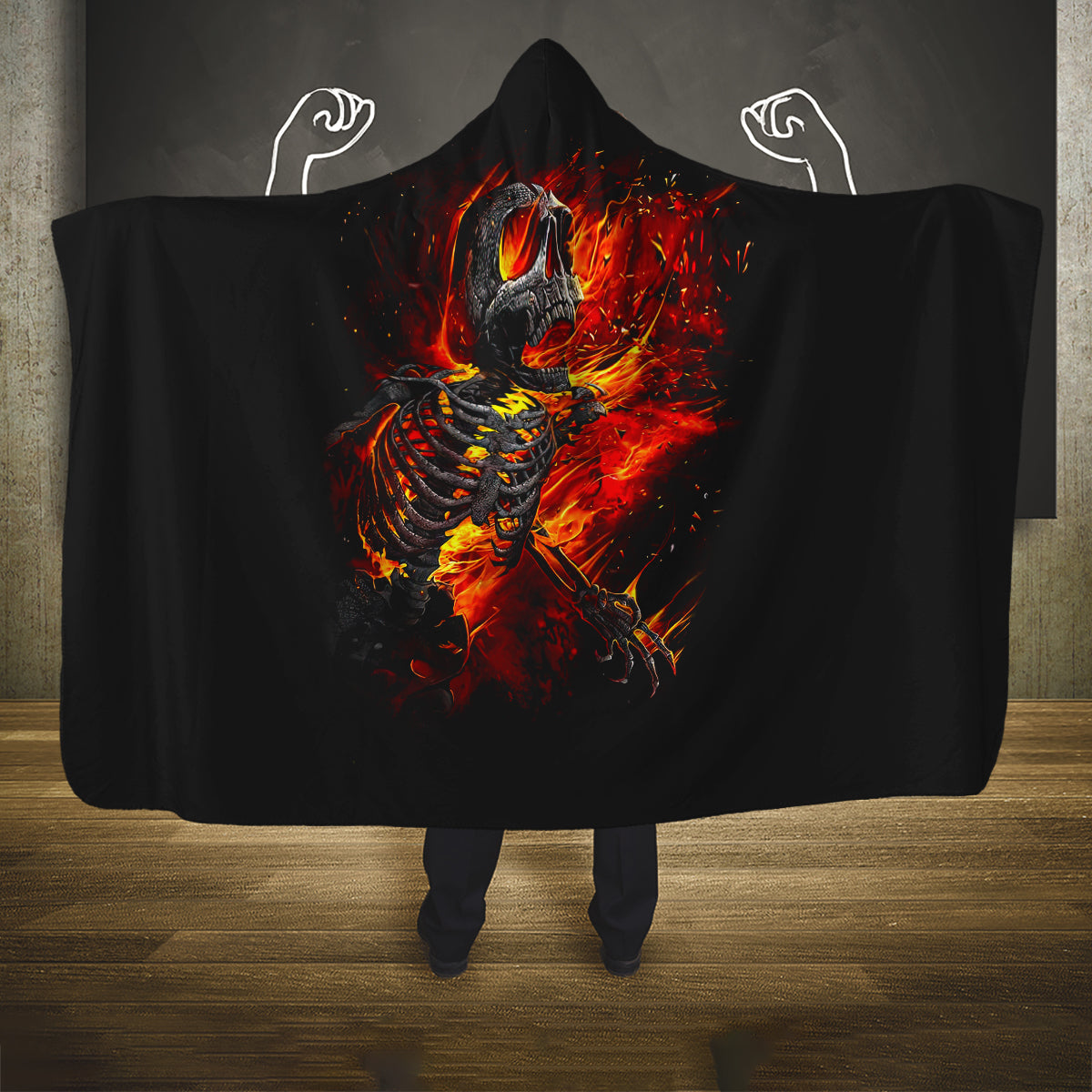fire-skull-hooded-blanket-dead-fire-skeleton-scream