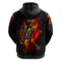 Fire Skull Hoodie Dead Fire Skeleton Scream - Wonder Print Shop