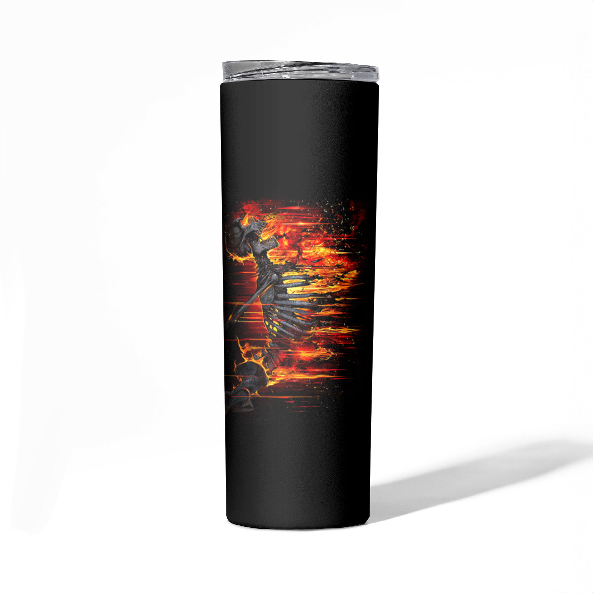 Fire Skull Skinny Tumbler Dead Fire Skeleton Scream - Wonder Print Shop