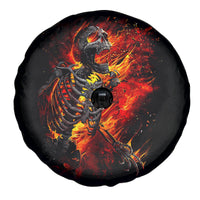 Fire Skull Spare Tire Cover Dead Fire Skeleton Scream - Wonder Print Shop