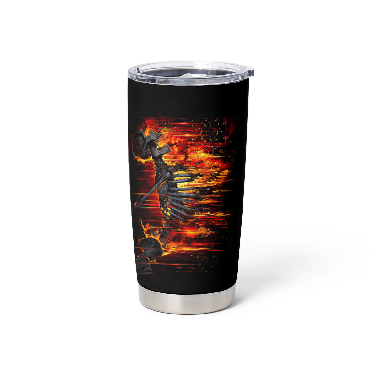 Fire Skull Tumbler Cup Dead Fire Skeleton Scream - Wonder Print Shop