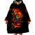 Fire Skull Wearable Blanket Hoodie Dead Fire Skeleton Scream - Wonder Print Shop