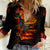 Fire Skull Women Casual Shirt Dead Fire Skeleton Scream - Wonder Print Shop