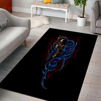 Devil Skull Area Rug Devil Face Scream - Wonder Print Shop
