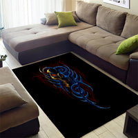 Devil Skull Area Rug Devil Face Scream - Wonder Print Shop