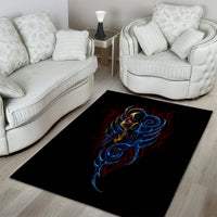 Devil Skull Area Rug Devil Face Scream - Wonder Print Shop