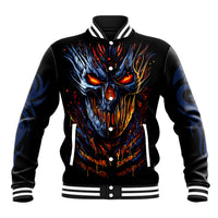 Devil Skull Baseball Jacket Devil Face Scream - Wonder Print Shop