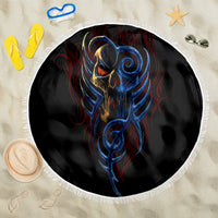 Devil Skull Beach Blanket Devil Face Scream - Wonder Print Shop
