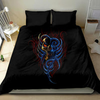 Devil Skull Bedding Set Devil Face Scream - Wonder Print Shop