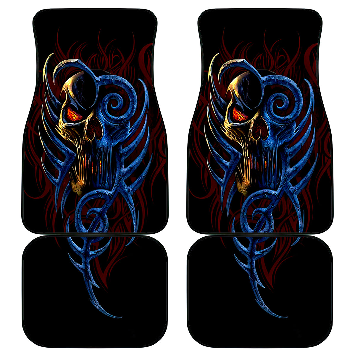 Devil Skull Car Mats Devil Face Scream - Wonder Print Shop