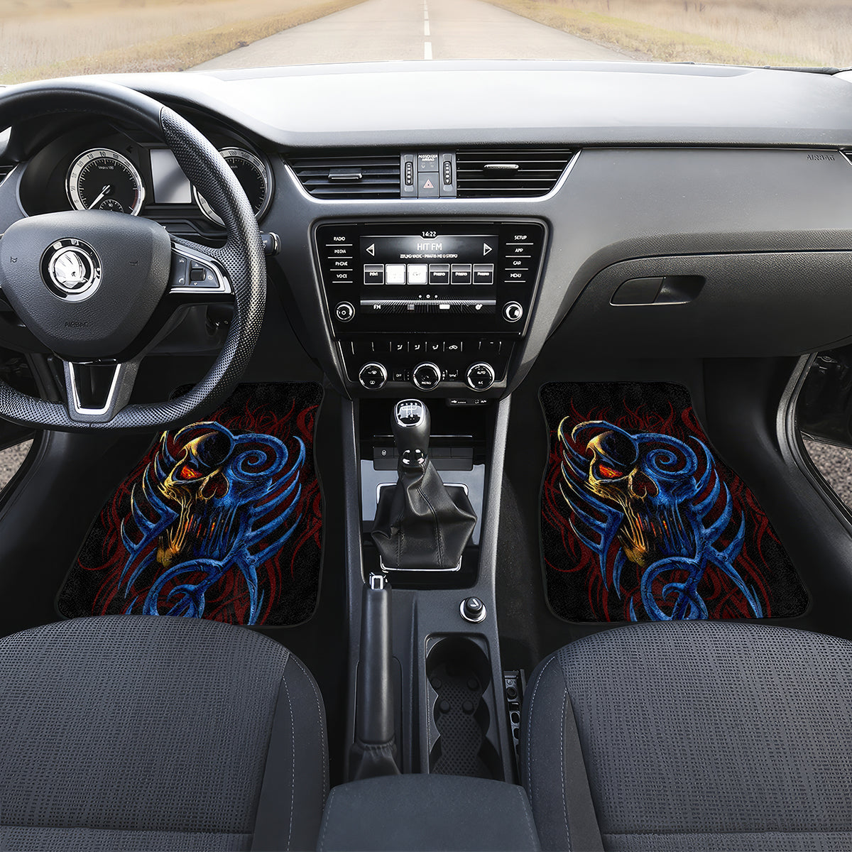 Devil Skull Car Mats Devil Face Scream - Wonder Print Shop