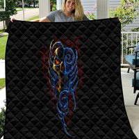 Devil Skull Quilt Devil Face Scream - Wonder Print Shop