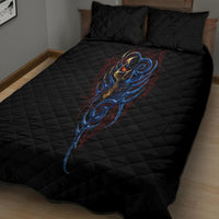 Devil Skull Quilt Bed Set Devil Face Scream - Wonder Print Shop