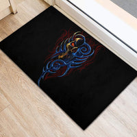 Devil Skull Rubber Doormat Devil Face Scream - Wonder Print Shop
