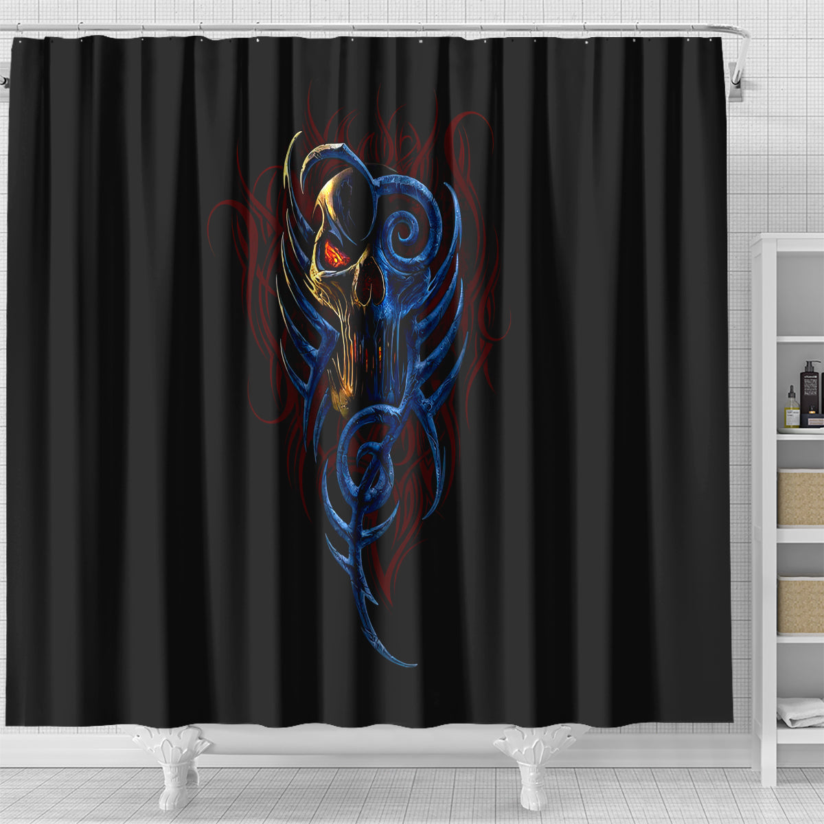 devil-skull-shower-curtain-devil-face-scream