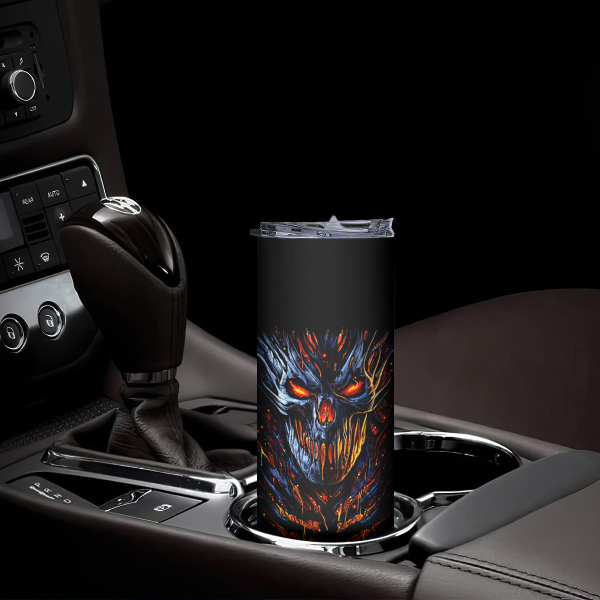 Devil Skull Skinny Tumbler Devil Face Scream - Wonder Print Shop