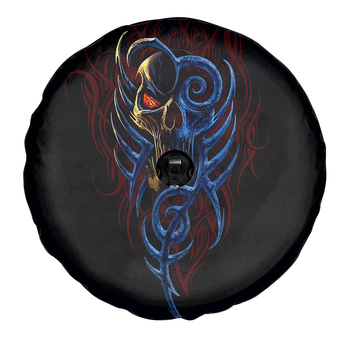 Devil Skull Spare Tire Cover Devil Face Scream - Wonder Print Shop
