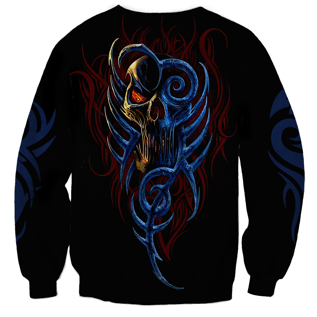 Devil Skull Sweatshirt Devil Face Scream - Wonder Print Shop