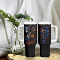 Devil Skull Tumbler With Handle Devil Face Scream - Wonder Print Shop