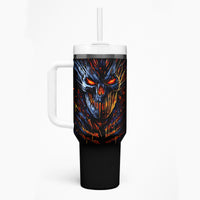 Devil Skull Tumbler With Handle Devil Face Scream - Wonder Print Shop