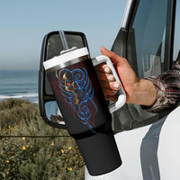 Devil Skull Tumbler With Handle Devil Face Scream - Wonder Print Shop