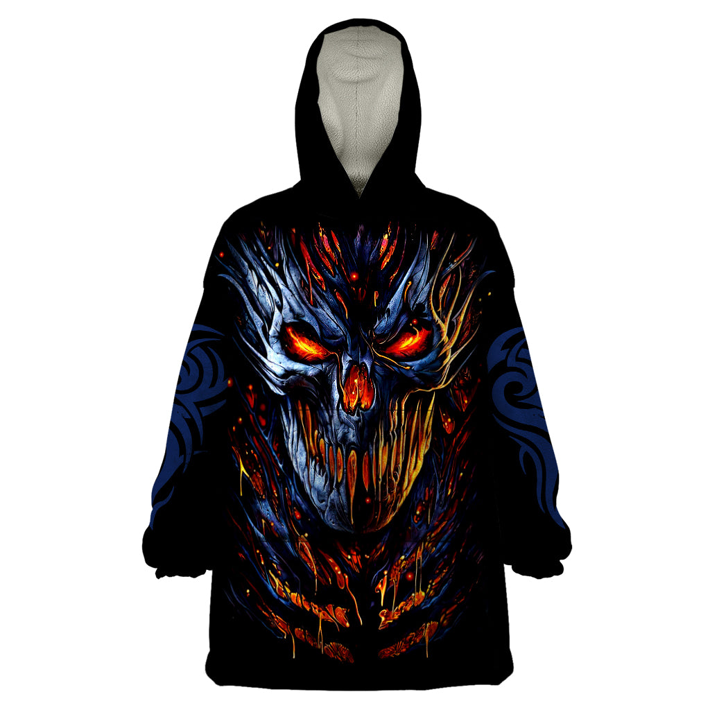 Devil Skull Wearable Blanket Hoodie Devil Face Scream - Wonder Print Shop