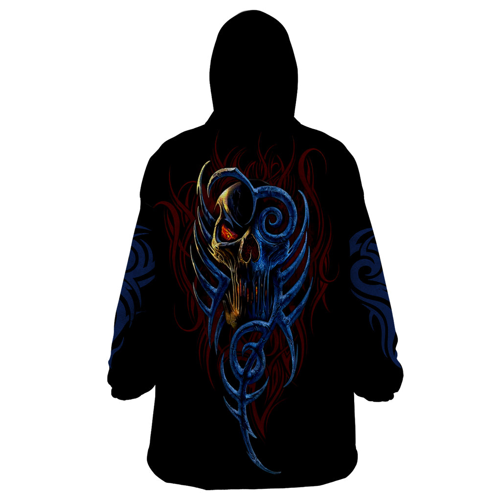 Devil Skull Wearable Blanket Hoodie Devil Face Scream - Wonder Print Shop