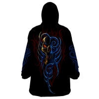 Devil Skull Wearable Blanket Hoodie Devil Face Scream - Wonder Print Shop