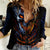 Devil Skull Women Casual Shirt Devil Face Scream - Wonder Print Shop