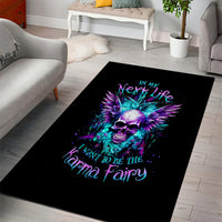 Wings Skull Area Rug Want To Be Karma Fairy Rose Skull - Wonder Print Shop