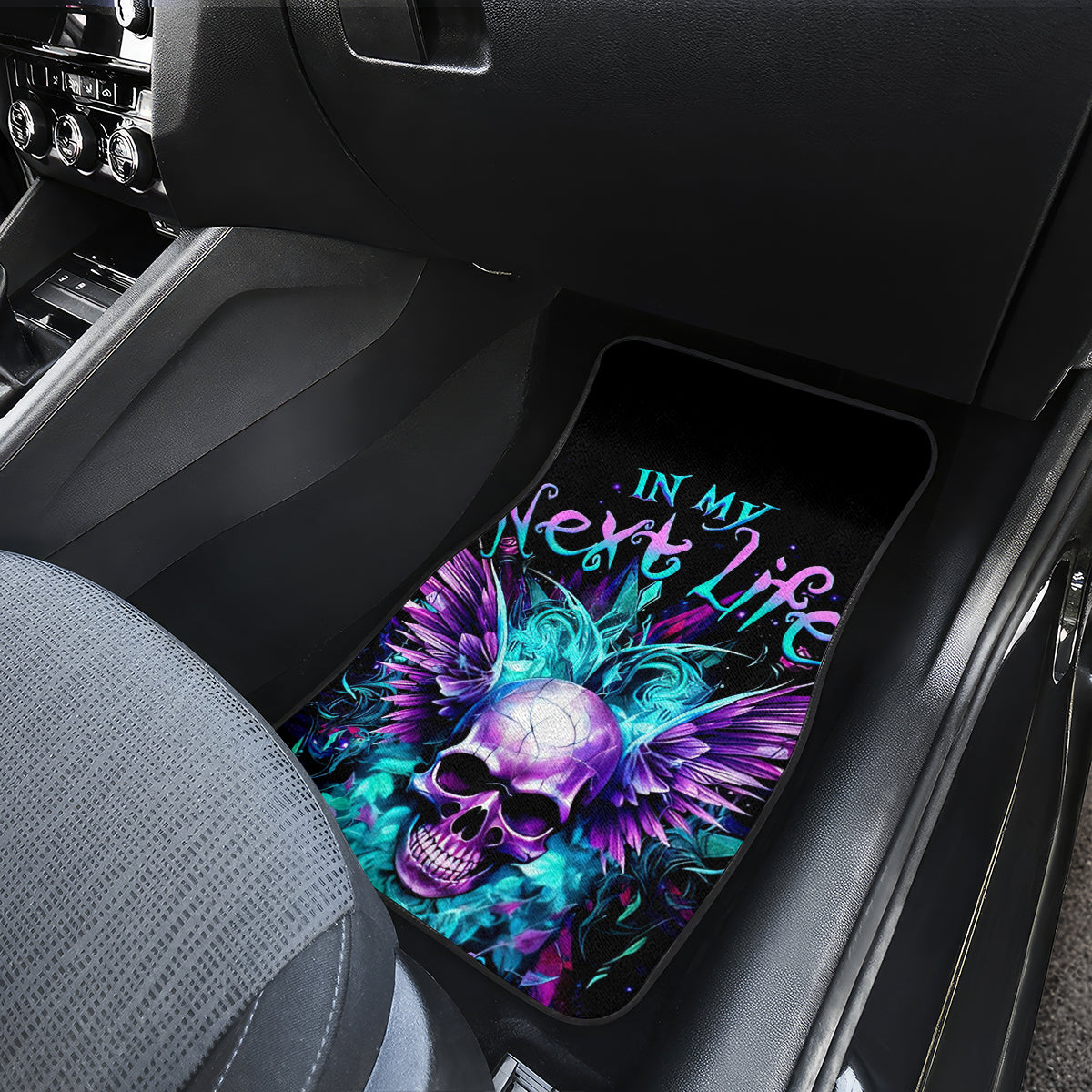 Wings Skull Car Mats Want To Be Karma Fairy Rose Skull - Wonder Print Shop