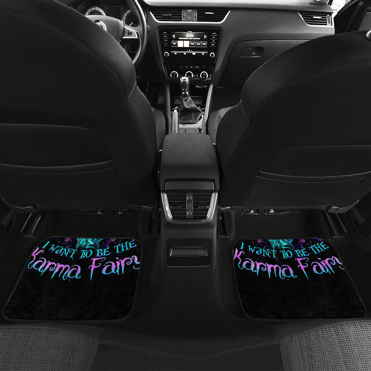 Wings Skull Car Mats Want To Be Karma Fairy Rose Skull - Wonder Print Shop