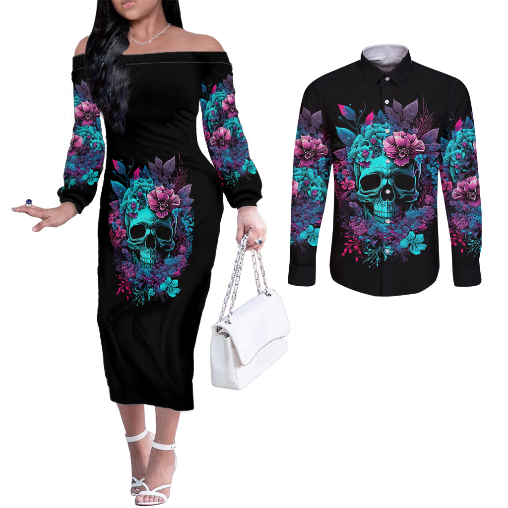 wings-skull-couples-matching-off-the-shoulder-long-sleeve-dress-and-long-sleeve-button-shirts-want-to-be-karma-fairy-rose-skull