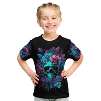 Wings Skull Kid T Shirt Want To Be Karma Fairy Rose Skull - Wonder Print Shop