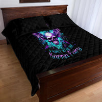 Wings Skull Quilt Bed Set Want To Be Karma Fairy Rose Skull - Wonder Print Shop