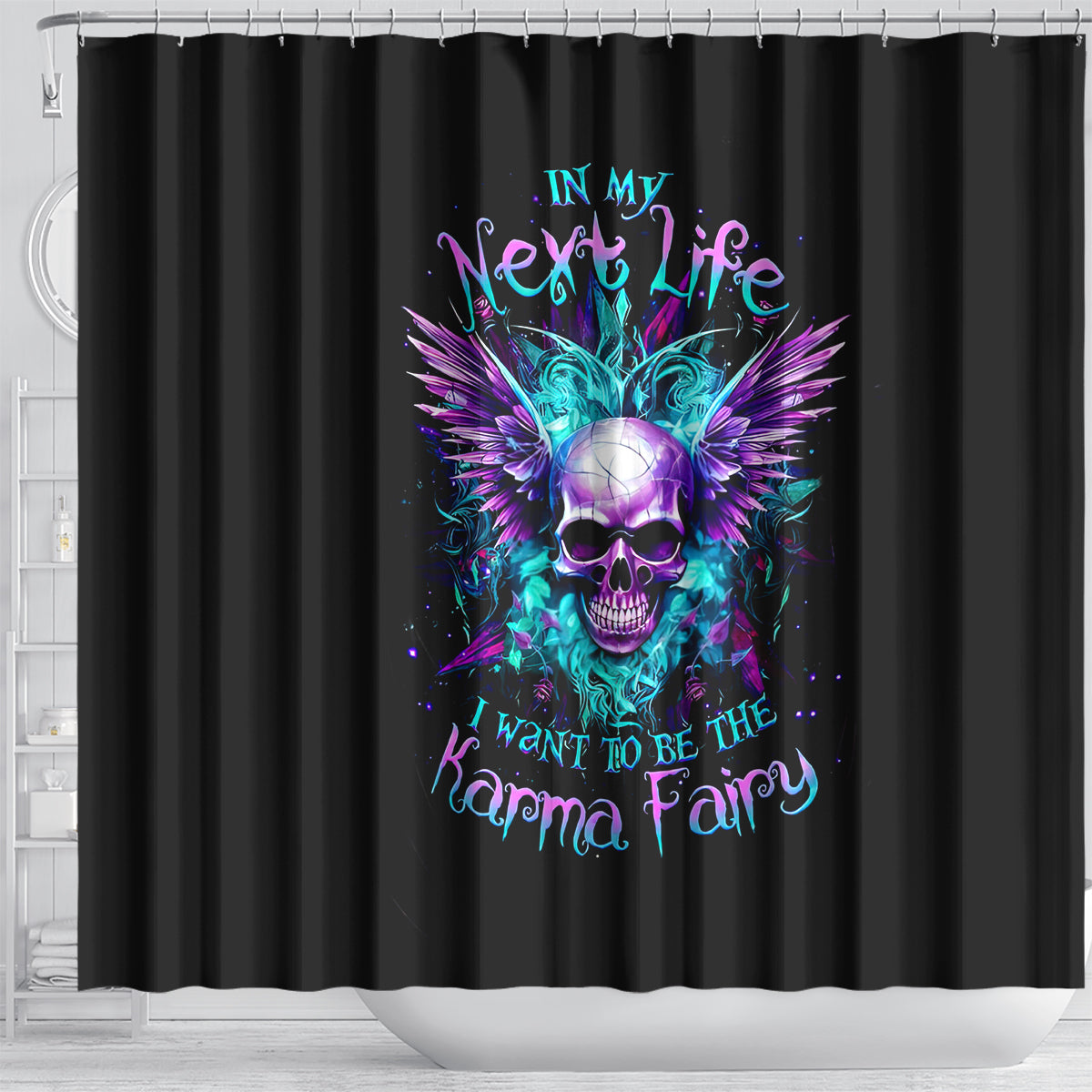 wings-skull-shower-curtain-want-to-be-karma-fairy-rose-skull