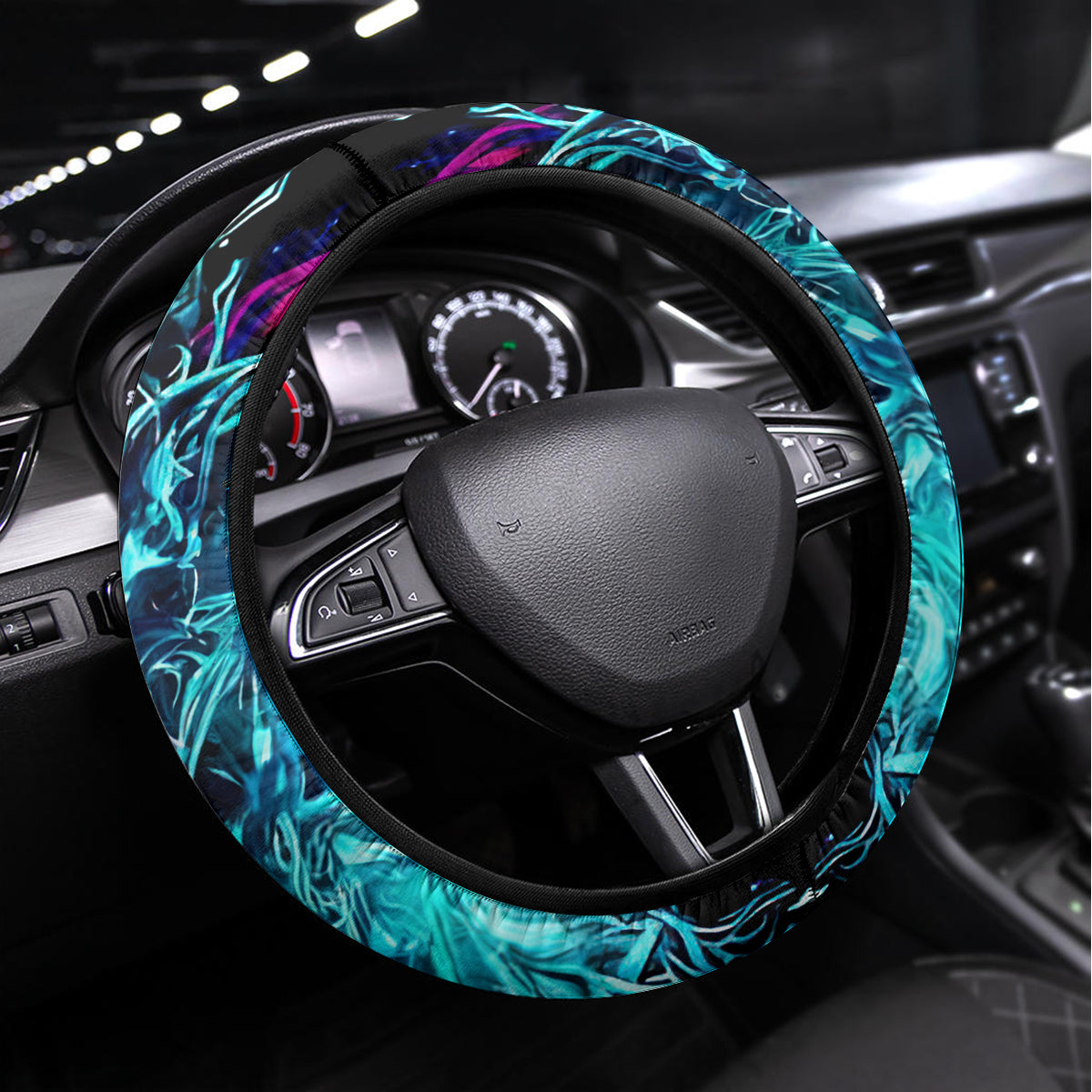 Wings Skull Steering Wheel Cover Want To Be Karma Fairy Rose Skull - Wonder Print Shop